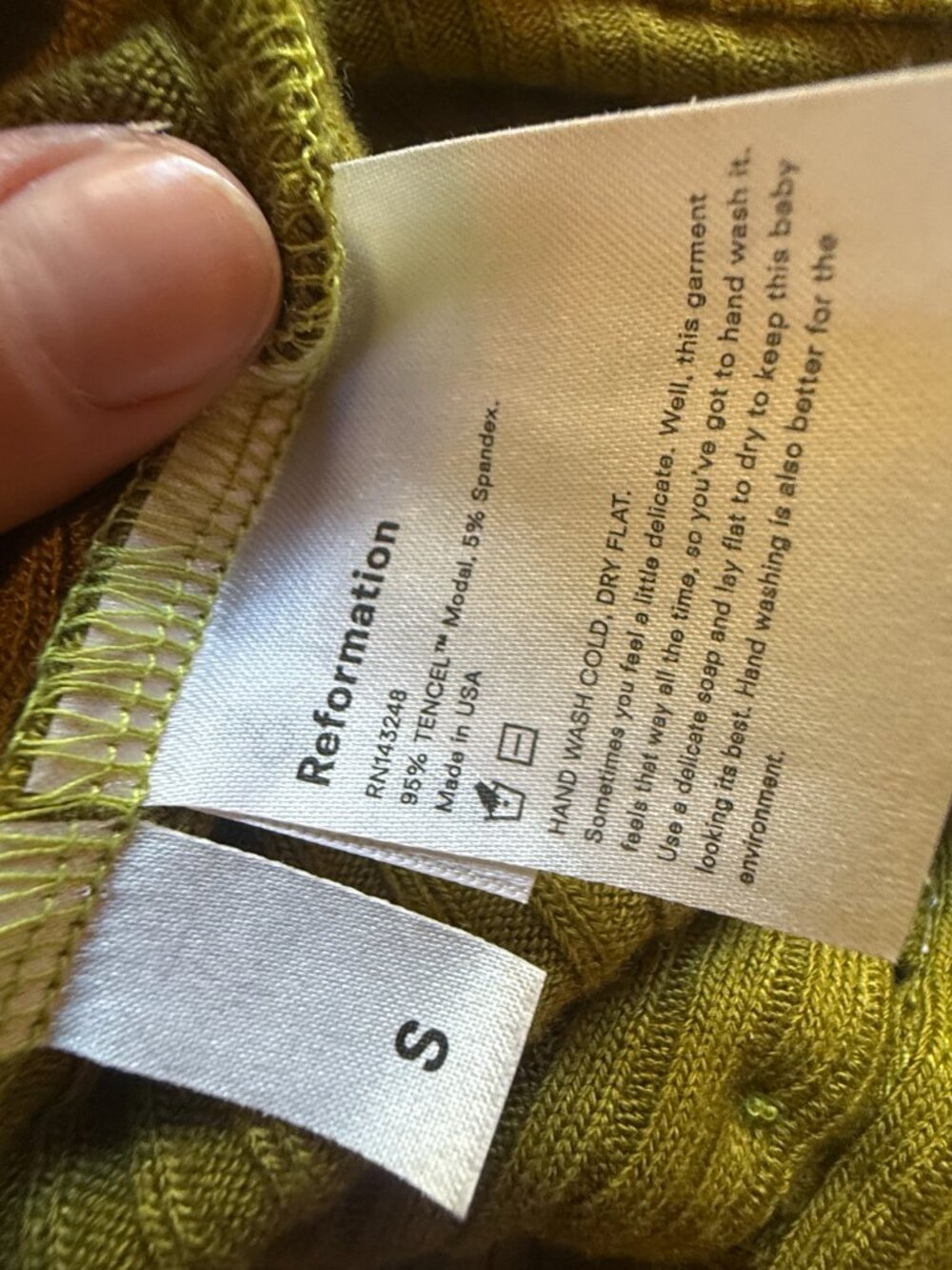 Reformation Gellar Knit Top - Green (Small) - Picture 6 of 6